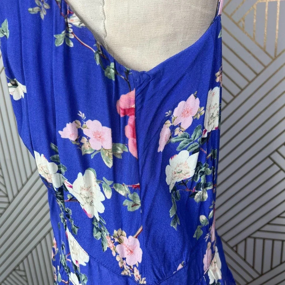 Lovers + Friends Teresa Floral Ruffle Mini Dress in Feeling Blue Size US XL - Picture 7 of 12
